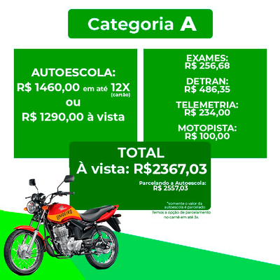 Carteira de Moto - CNH A