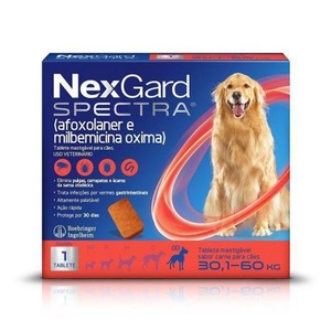 Antipulgas e Carrapatos Nex Gard Spectra para Cães de 30,1 a 60kg