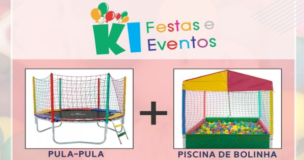 kit promocinal cama elastica e piscina de bolinhas por apenas