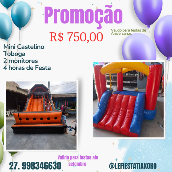 Aluguel de Mini Castelinho e Tobogã
