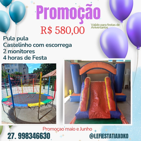 Aluguel de Pula Pula + Piscina Castelinho Com Escorrega