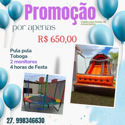 Aluguel de Pula Pula + Tobogã