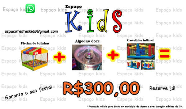 Aluguel de Piscina de Bolinhas + Algodão Doce + Castelinho Inflável