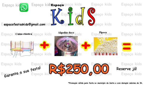 Aluguel de Pula Pula + Algodão Doce + Pipoca