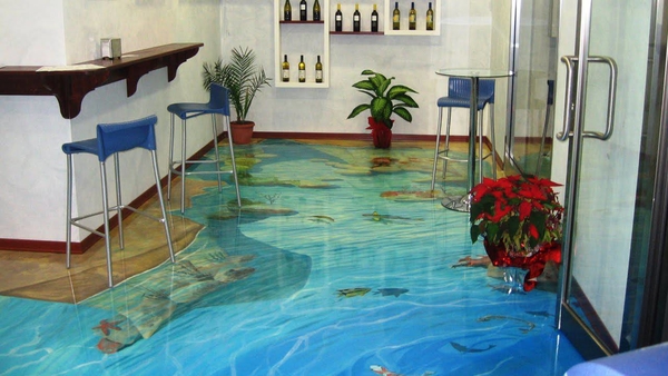 Assentamento de Piso Porcelanato Líquido 3D