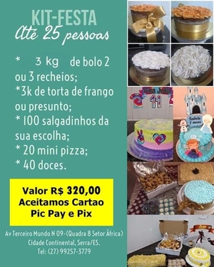 Kit Festa 25 pessoas